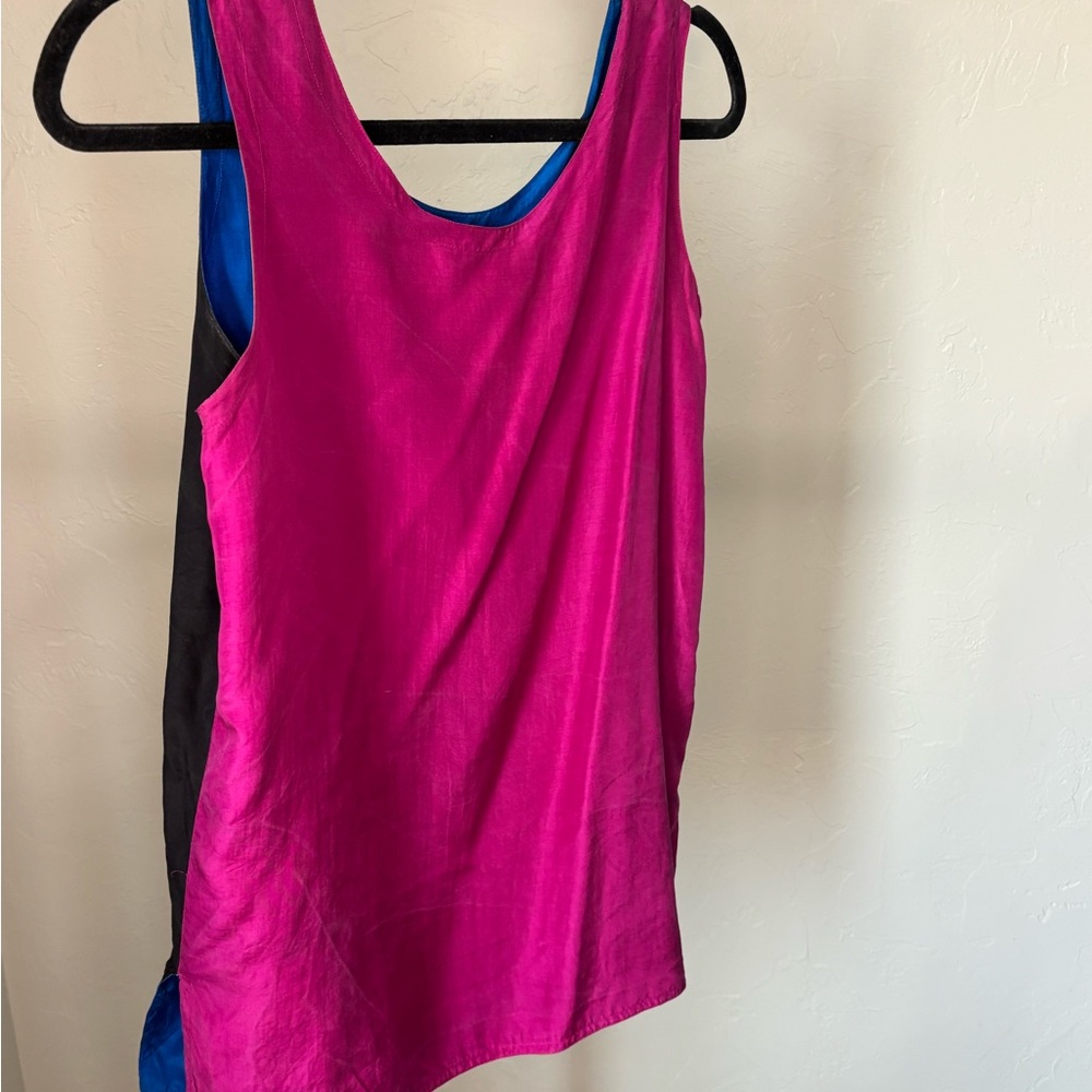 Vibrant Pink and Blue Women's Tank Top
